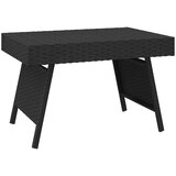  Sklopivi bočni stolić crni 60 x 40 x 38 cm od poliratana | Eponuda.ba