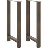  Noge za barski stol Prirodni čelik 2 kom 60 x (100-101) cm Čelik | shoptok.hr