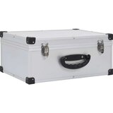 vidaXL Kutija za 60 CD-ova aluminijska ABS srebrna | shoptok.hr