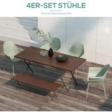  Vrtne stolice set od 4 komada s naslonom/naslonima za ruke otporne na vremenske uvjete do 120 kg plastika/metal zelene | shoptok.hr