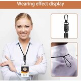 INF Pletena vrvica za okoli vratu z nastavljivo zaponko Black, (21748938) | Shoptok.si