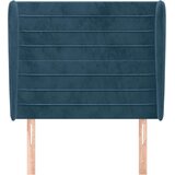  Uzglavlje s ušima tamnoplavo 93x23x118/128 cm baršunasto | Eponuda.ba