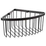 kupatilska ugaona plitka polica 20X11,5X20Cm aluminijum crna