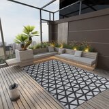 vidaXL Zunanja preproga črna 140x200 cm PP Cene