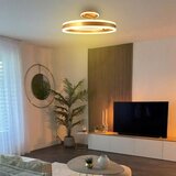  led prigušiva plafonska lampa LED/86W/230V 3000-6500K zlatna + daljinski upravljač | Eponuda.com