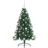 vidaXL Umjetna preddekorirana božićna jelka Zelena 150 cm PVC | Shoptok.si