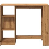 vidaXL Barski stol s policom boja hrasta 124x46x103,5 cm drveni | shoptok.hr