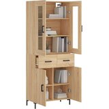 vidaXL Visoka komoda hrasta sonome 69 5x34x180cm od konstruiranog drva | shoptok.hr