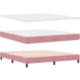 Box Spring Krevet s Madracem Ružičasta 180x200 cm Baršun | shoptok.hr