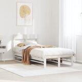 vidaXL Posteljni okvir brez vzmetnice bel 90x200 cm trdna borovina Cene