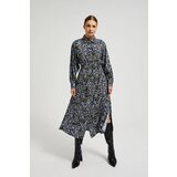 Moodo Women's shirt dress with floral pattern - olive Cijene