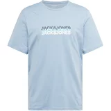 Jack & Jones Majica 'JJCYBER' sivkasto plava / noćno plava / svijetloplava / prljavo bijela
