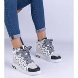 Gemre White women's sneakers with thick laces Gralina | shoptok.hr