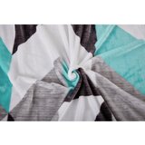 My House Siva/turkizna enojna posteljnina iz mikropliša 140x200 cm Abstract – | Shoptok.si