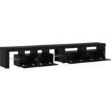 vidaXL TV ormari 3 komada s LED svjetlima, crni hrast, konstruirano drvo, TV ormari s LED svjetlima 2 komada, crni hrast 60x35x40 cm, konstruirano drvo | shoptok.hr