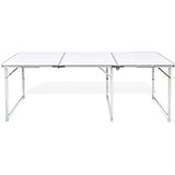 vidaXL Zložljiva aluminijasta miza za kamp. z nastavljivo višino 180 x 60 cm, (20817050) Cene