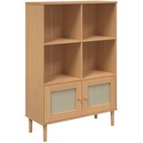 Maison Chic Knjižna omara - Knjižni regal SENJA videz ratana rjava 90x35x130 cm borovina, (21724703) Cene
