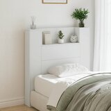 vidaXL Ormarić za uzglavlje s LED svjetlima bijeli 100x16 5x103 5 cm Cijene