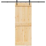  Klizna vrata NARVIK Prirodna i crna 80 x 210 cm (213,5 cm) | shoptok.hr