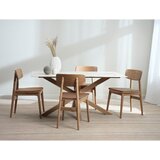 Unique Furniture Konjak smeđa/u prirodnoj boji blagovaonska stolica od umjetne kože Livo – | shoptok.hr