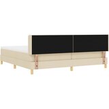  Krevet s opruga kutije s uzglavljem Krema 200 x 200 cm tkanina | shoptok.hr