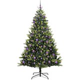  Umjetno savitljivo božićno drvce s 300 LED dioda Zelena 240 cm | shoptok.hr