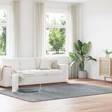 vidaXL Košata preproga srebrno siva 200x290 cm poliester Cene
