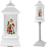 Christmas Decoration Lantern with Santa White Carols Lights | shoptok.hr