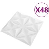  Zidne panele 48 pcs Origami bijela 50 x 50 cm XPS pjena - Origami bijeli 48 | shoptok.hr