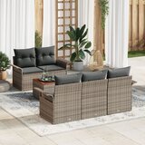 vidaXL set od 6 vrtnih sofa s jastučićima siva poli ratan akacija Cijene