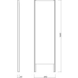 noo.ma Stoječe ogledalo z lesenim okvirjem 49x166 cm Lun – | Shoptok.si
