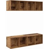  Set TV komoda Zidne 2 pcs Staro drvo 37 x 37 x 142,5 cm | Eponuda.com