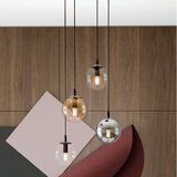  Visilica na sajli COSMO 4xE14/10W/230V prečnik 40 cm crna/siva/bež/prozirna | Eponuda.com