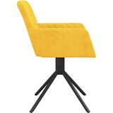  Vrtljiv jedilni stol 2 kosa rumen žamet | Shoptok.si