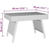 Sklopivi bočni stolić crni 60 x 40 x 38 cm od poliratana | Eponuda.ba