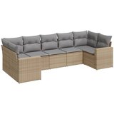  7-dijelni set vrtnih sofa od poliratana s jastucima bež | shoptok.hr