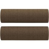  Jastuci 2 kom smeđi Ø 15 x 50 cm od tkanine | shoptok.hr