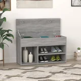 klupa za cipele boja sivog hrasta 80x30x45 cm konstruirano drvo