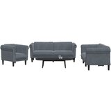 vidaXL Sedežna garnitura 3-delna temno siv žamet | Shoptok.si