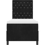 LED Box Spring Krevet s madracem Crna 80 x 200 cm Baršun | shoptok.hr