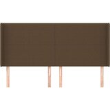  Uzglavlje s ušima tamnosmeđe 163x16x118/128 cm od tkanine | shoptok.hr