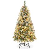 Costway Umetno božično drevo z LED-lučkami, 150 cm, (5000503017) Cene