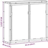 vidaXL Kupaonski ormarić s ogledalom sivi Sonoma 65x20x60 cm | shoptok.hr