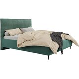 MID.YOU OBLAZINJENA POSTELJA 160 cm x 200 cm , les, tekstil, leseni material temno zelena | Shoptok.si