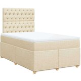 vidaXL Krevet s oprugama i madracem krem 120 x 200 cm od tkanine | shoptok.hr