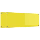 vidaXL Zaščita za kuhinjo 2 pcs Rumena 110 x 40 cm kaljeno steklo | Shoptok.si