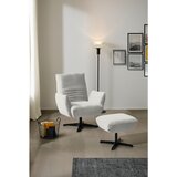 Dieter Knoll FOTELJ, bela tekstil | Shoptok.si