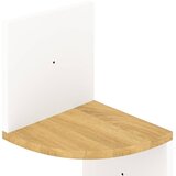  Zidne kutne police bijele i hrast 19x19x123cm konstruirano drvo | shoptok.hr