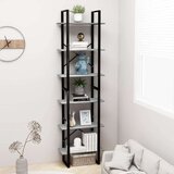 vidaXL Regal betonsko siv 60x30x210 cm iverna plošča | Shoptok.si