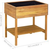  Povišena vrtna sadilica 78,5x58,5x78,5 cm od bagremovog drva | shoptok.hr